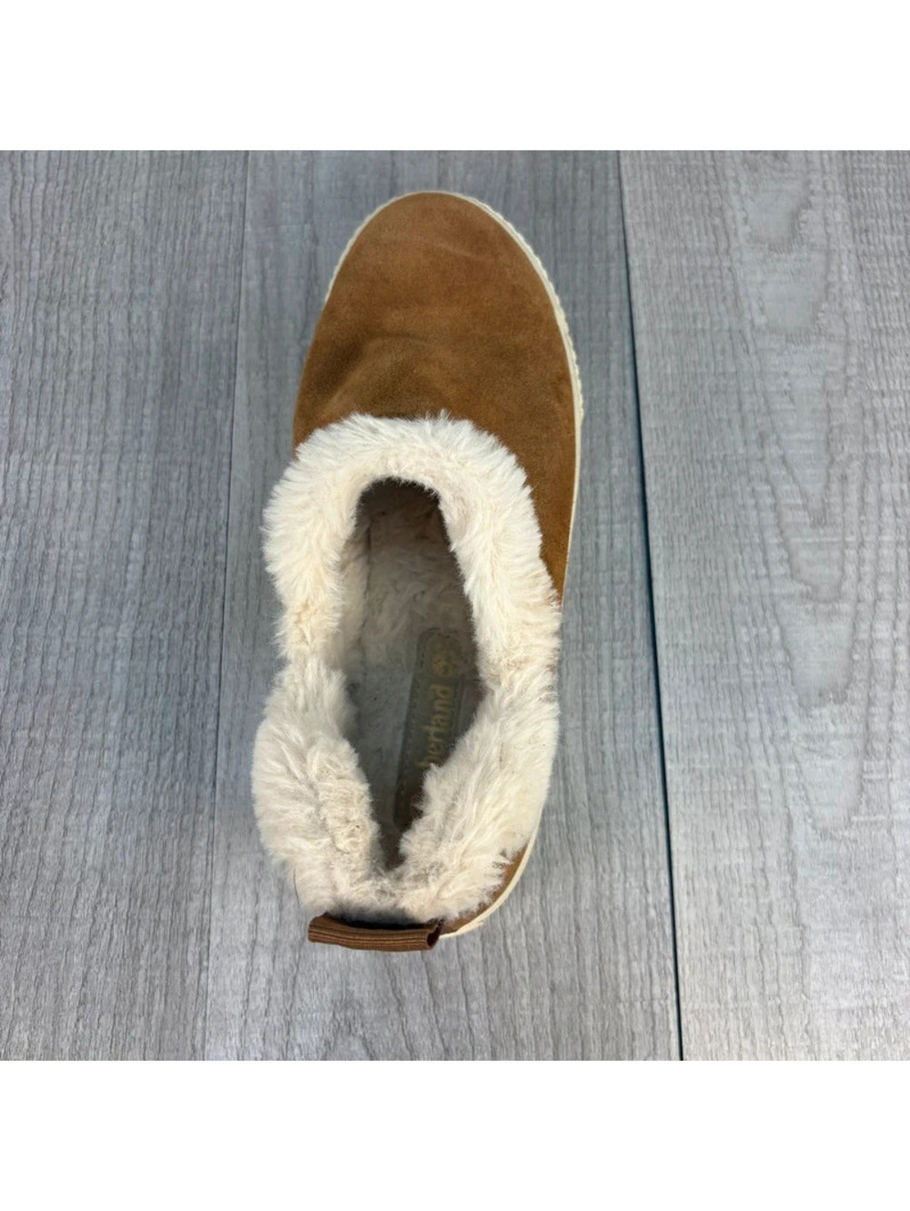 Vintage Timberland Mukluks Size 7.5 Suede Shearling Slip-On Shoes - Picture 10 of 13